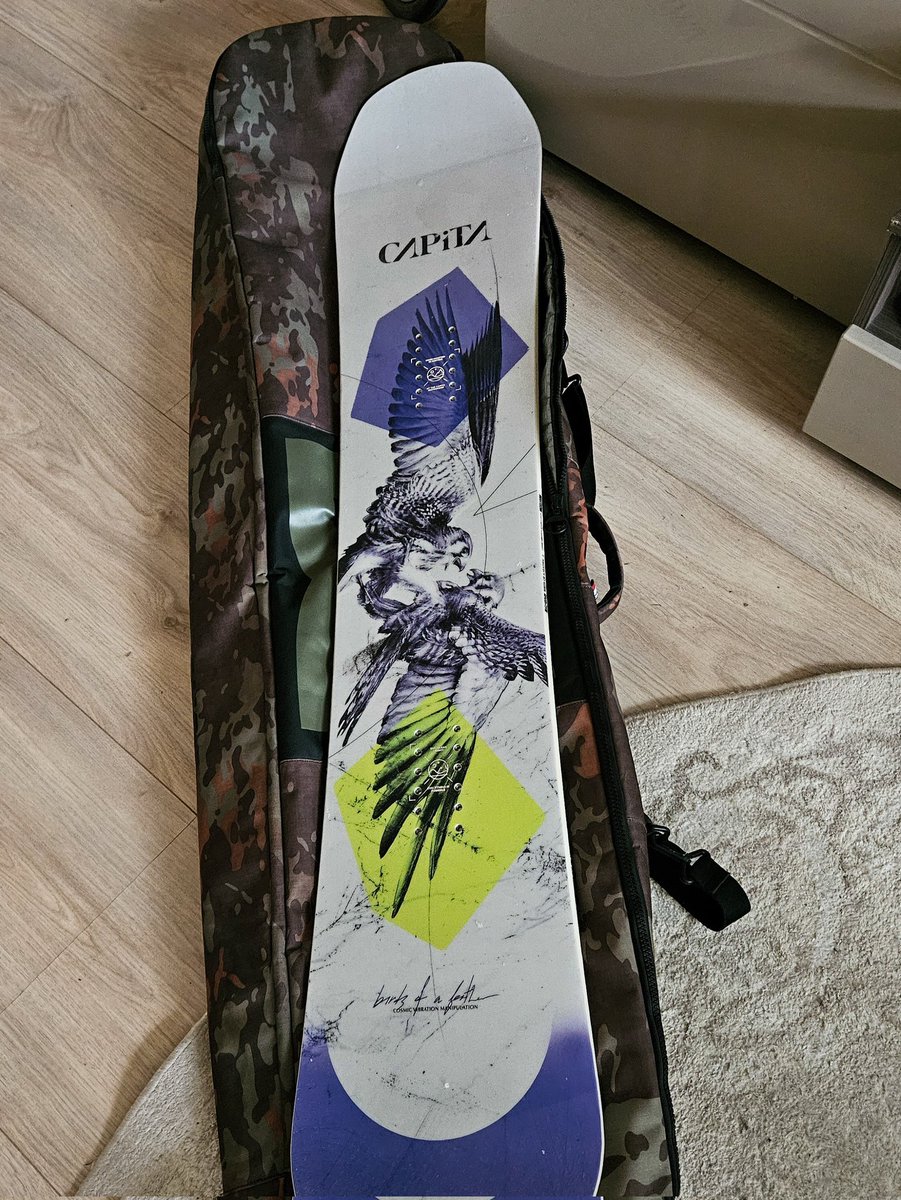 Я ўжо запарафініла дошку і канты натачыла. Цяпер як новая. Гэта прызыў, каб хутчэй снег выпаў, інакш скандалу не мінуць 🫵