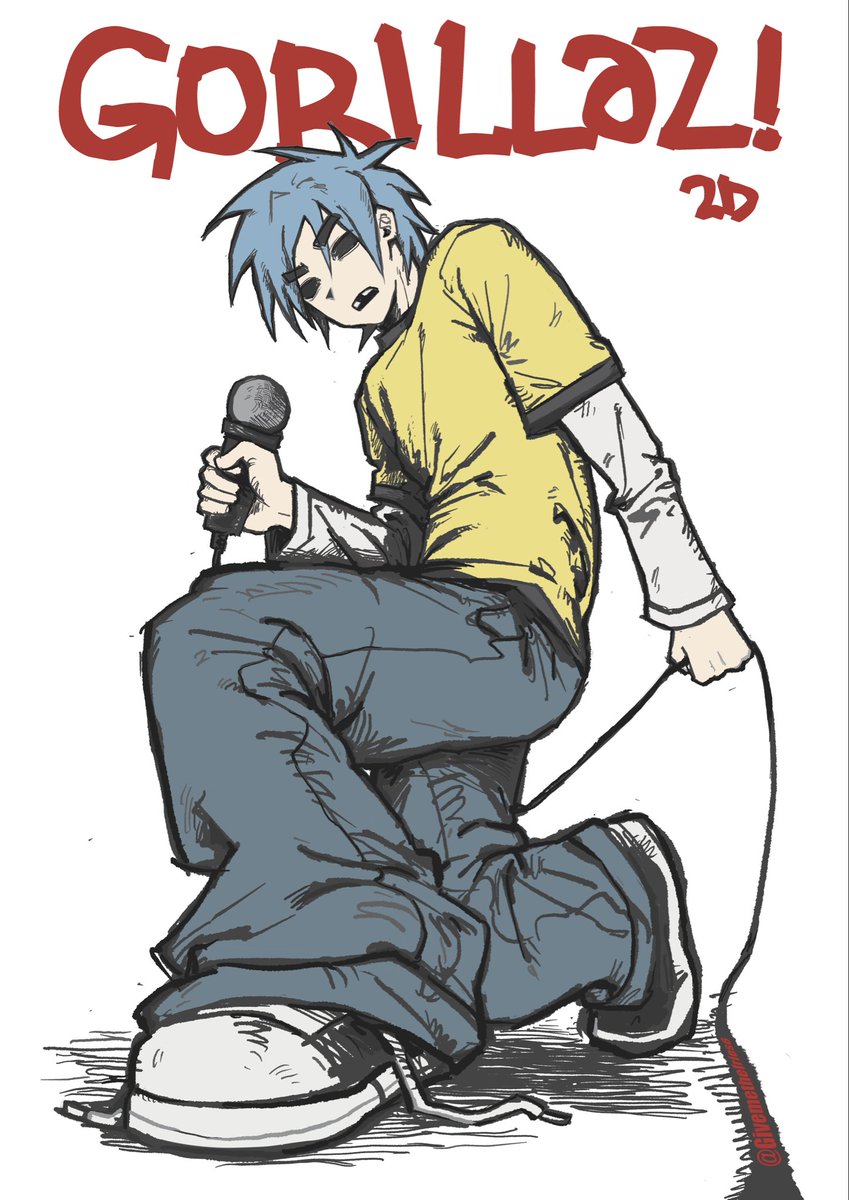 Givemethefries6's tweet photo. 2D🎵 #Gorillaz https://t.co/Y053Q9qXtk