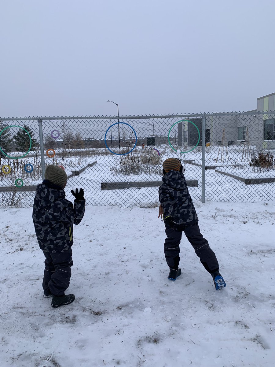 Our Bears have been practicing their throwing skills at our snow tragedy zone.  We have a space to throw snow safely and that’s a win! <a href="/HannahBeachEDU/">Hannah Beach</a>