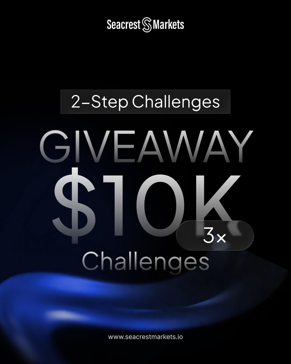 🚨 3 x $10K Challenge Giveaway 🚨 

To enter : 
1️⃣ Follow <a href="/Fairy_Pips/">The Fairy Pips</a> &amp; <a href="/seacrestmarkets/">Seacrest Markets</a>.

2️⃣ Like, RT &amp; Tag 3 traders

3️⃣ Signup fundedtech.seacrestmarkets.io/purchasechalle…

Winners in 5 days ⏳ 
#seacrestmarkets