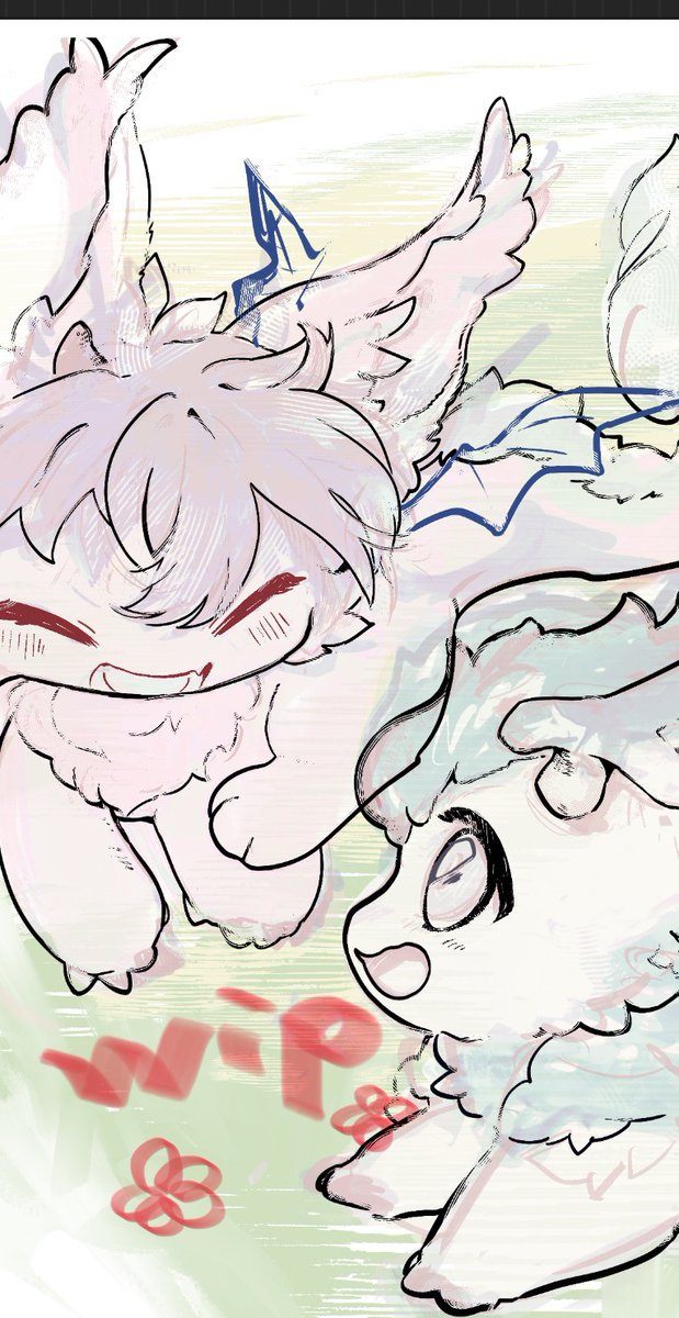 skebの進捗
線画🍀