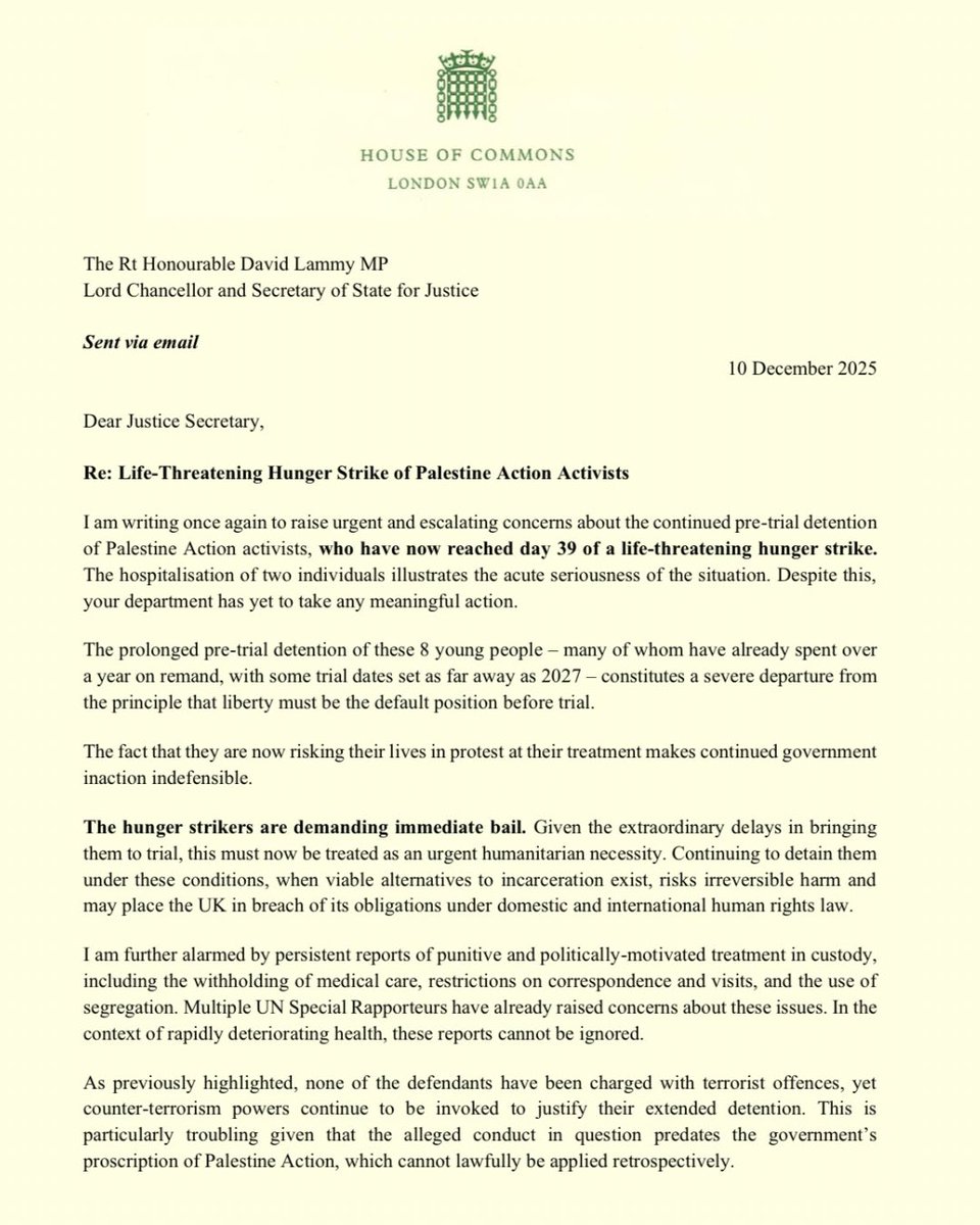 Zarah Sultana MP tweet media