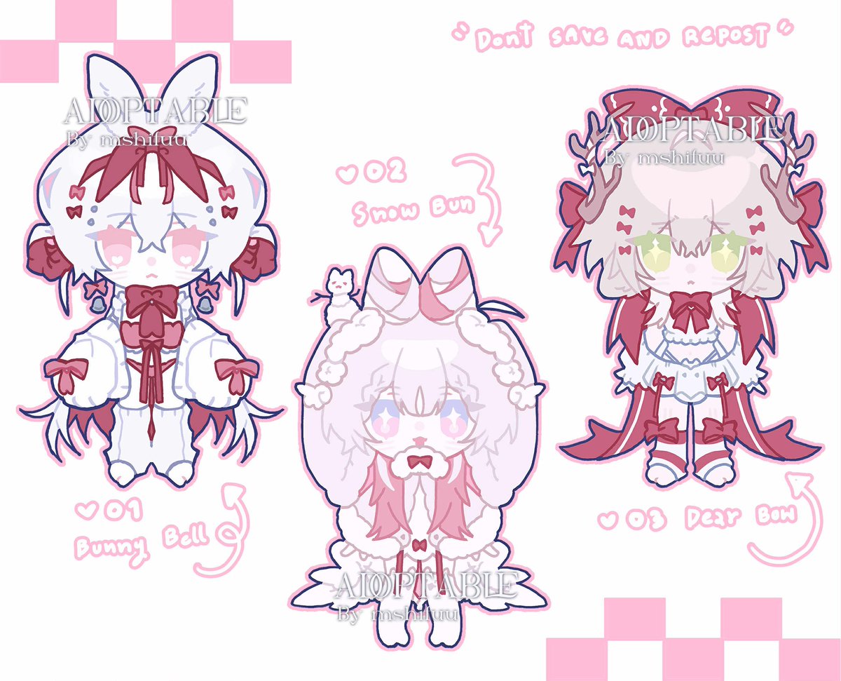 Sheep66z's tweet image. new ADOPTABLEs  for Christmas! 
30$→ 24$ [20%off]
Limited time

On my Vgen shop ! Thx u &amp;lt;3
🐑: vgen.co/Mshifuu/produc…

#vgen #vgenshop #adoptable #adopt