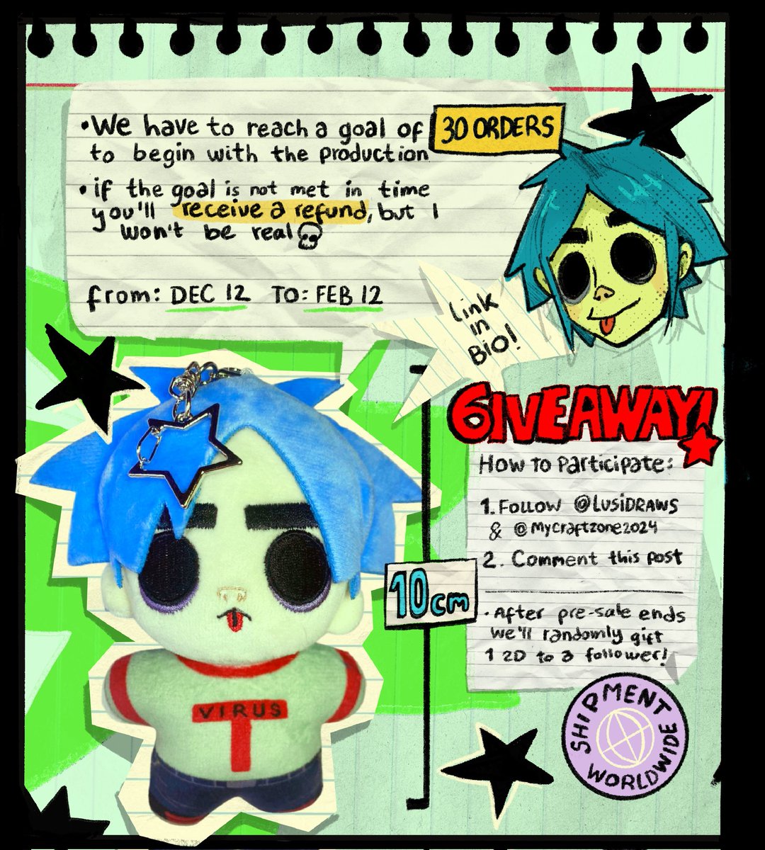 ★MY 2D PLUSHIE KEY RING IS FINALLY HERE ★ 
⌛ Pre-orders: From Dec 12th to Feb 12th