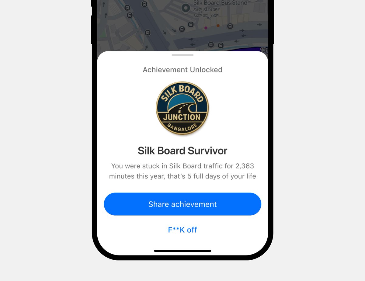 Silk Board traffic survival badge
