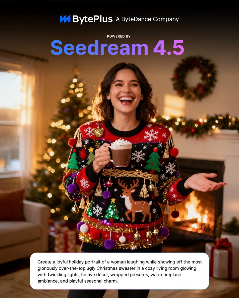 Seedream ugly sweater card
