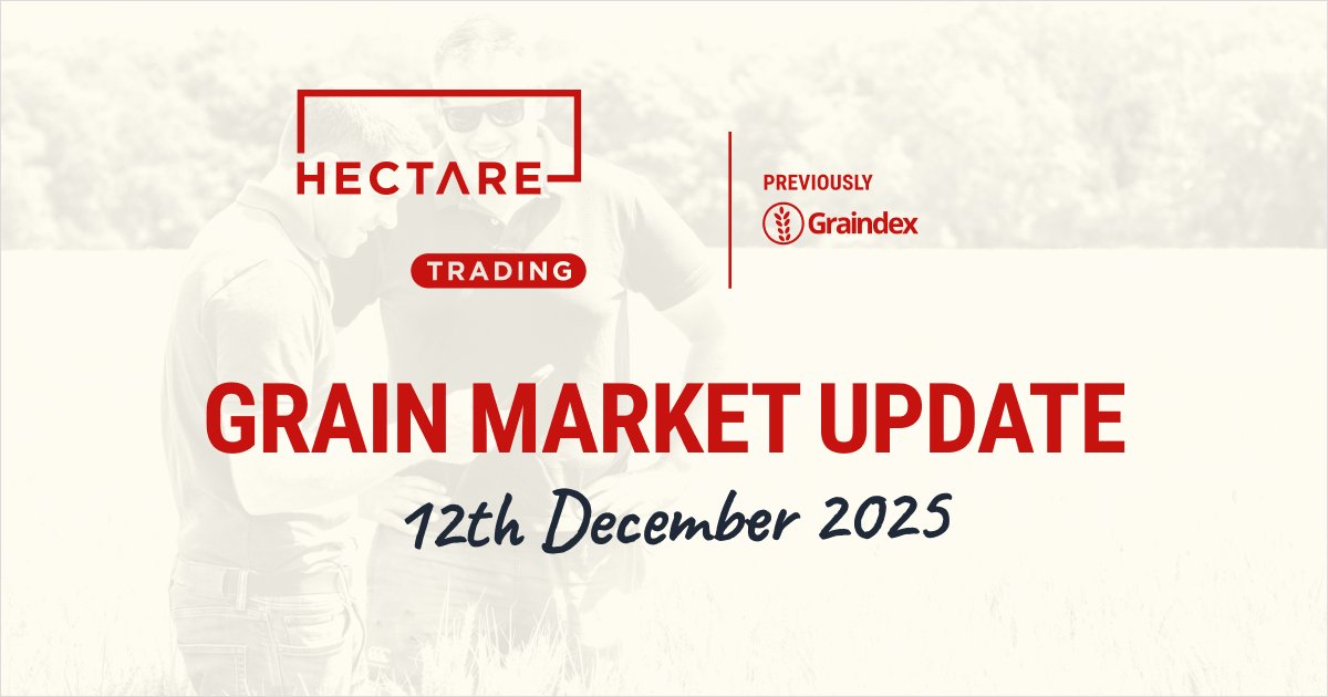 🌾📉 Global record harvests weigh on grain prices

Farmers on Hectare Trading have seen offers of £168/t for feed wheat (May 2026) and £412/t for OSR.

Read the full grain market update here: ow.ly/RFtY50XImU5

Sign up to Hectare Trading: ow.ly/F2JJ50XImU8