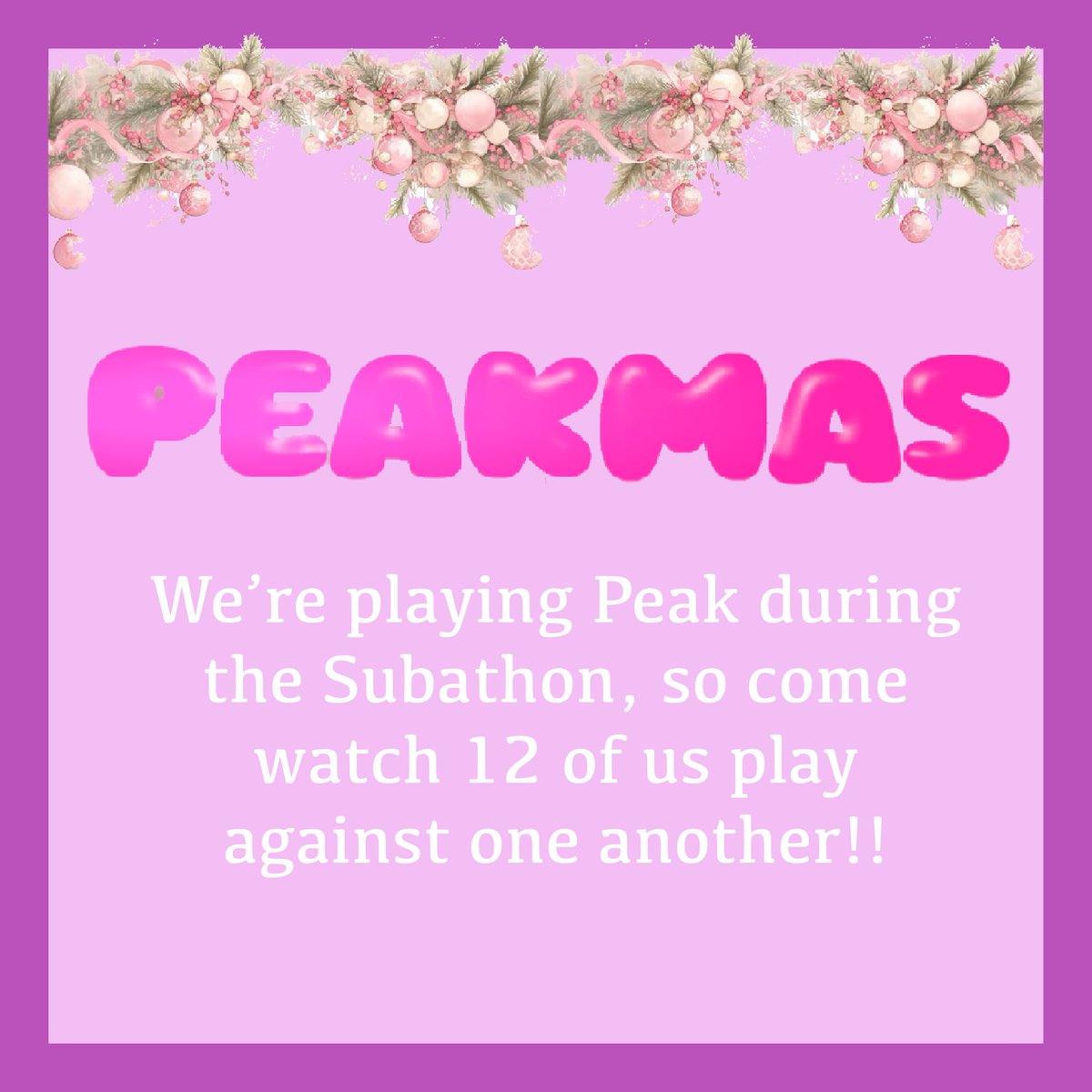 Peakmas is tomorrow 6.30pm AEDT m.twitch.tv/yara_ofzelda