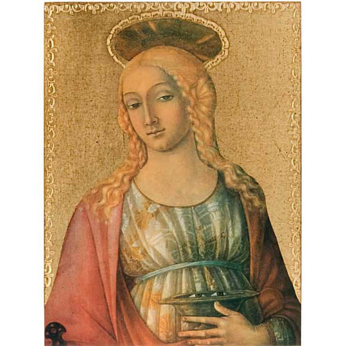 bisbatgirona's tweet photo. 😇 #Santoral 13/12/25. Antíoc, Autbert, Auxenci, Eustraci, Orestes, Llúcia (patrona de la vista i de les #modistes, #oculistes, #òptics, #tapissers, i #matalassers) -a la imatge-, Otília. https://t.co/cbBdMQW64b