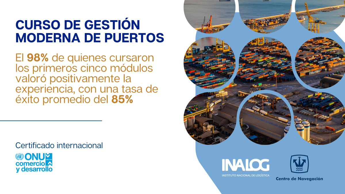 Un curso que sigue marcando la diferencia: junto <a href="/InstitutCENNAVE/">Instituto CENNAVE</a> logramos que el 98% de los participantes valore positivamente la experiencia, con una tasa de éxito del 85%

#UruguayLogístico
🎉 🎉 🎉