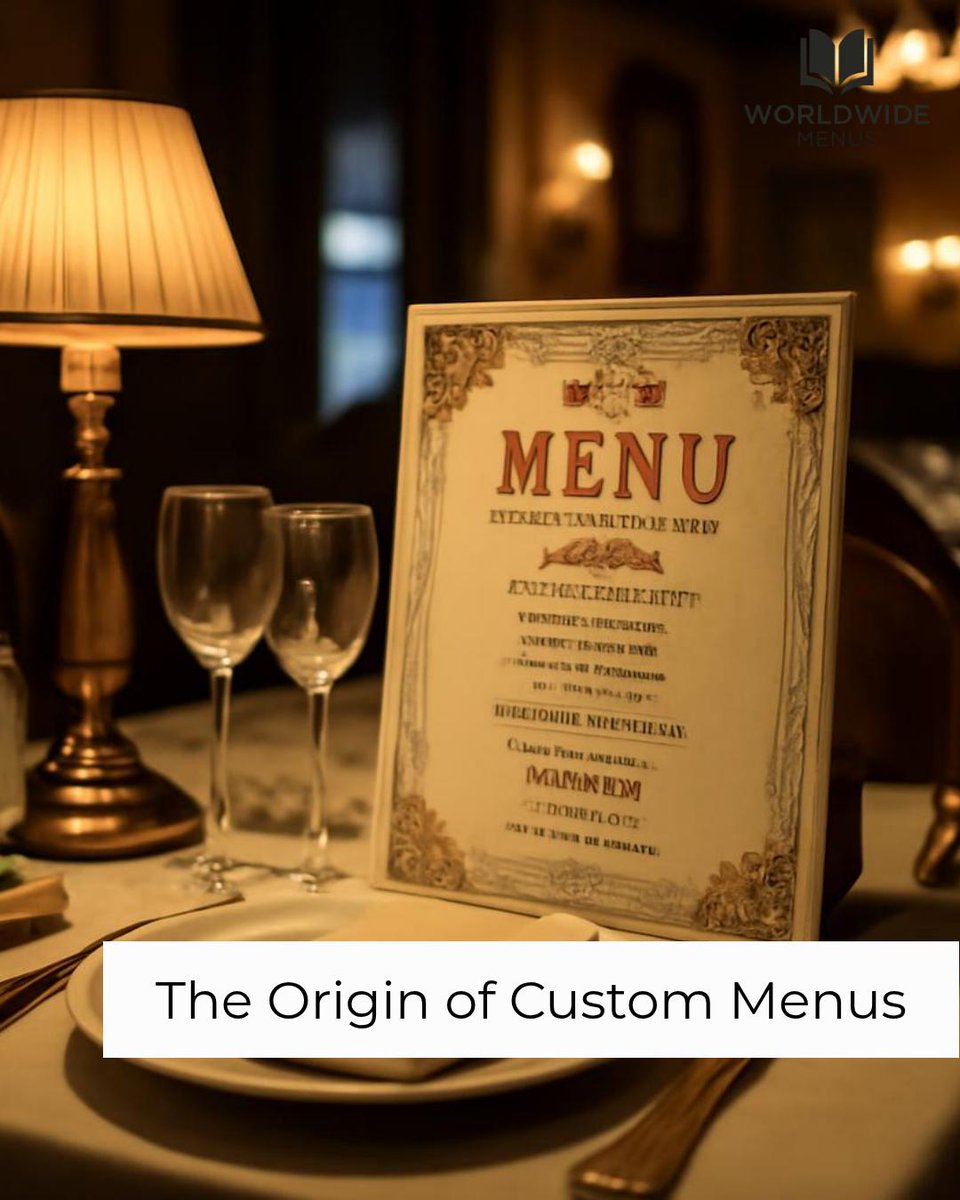 WorldwideMenus's tweet photo. Customised menus began with themed dining in the early 20th century. At World Wide Menus, we create bespoke menus that showcase your unique style and offerings. #MenuMagic https://t.co/BcUP21PgLb https://t.co/vUTKDB8WNp