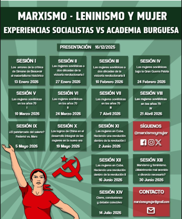 UProletaria's tweet photo. Tras el éxito del 1º seminario la Fundació d'Investigacions Marxistes del PV, presenta el 2º seminario: Marxismo-leninismo y mujer—Las experiencias en la construcción del socialismo y la crítica a la academia burguesa. https://t.co/achB5iw8TS https://t.co/s2L4a0CMRC