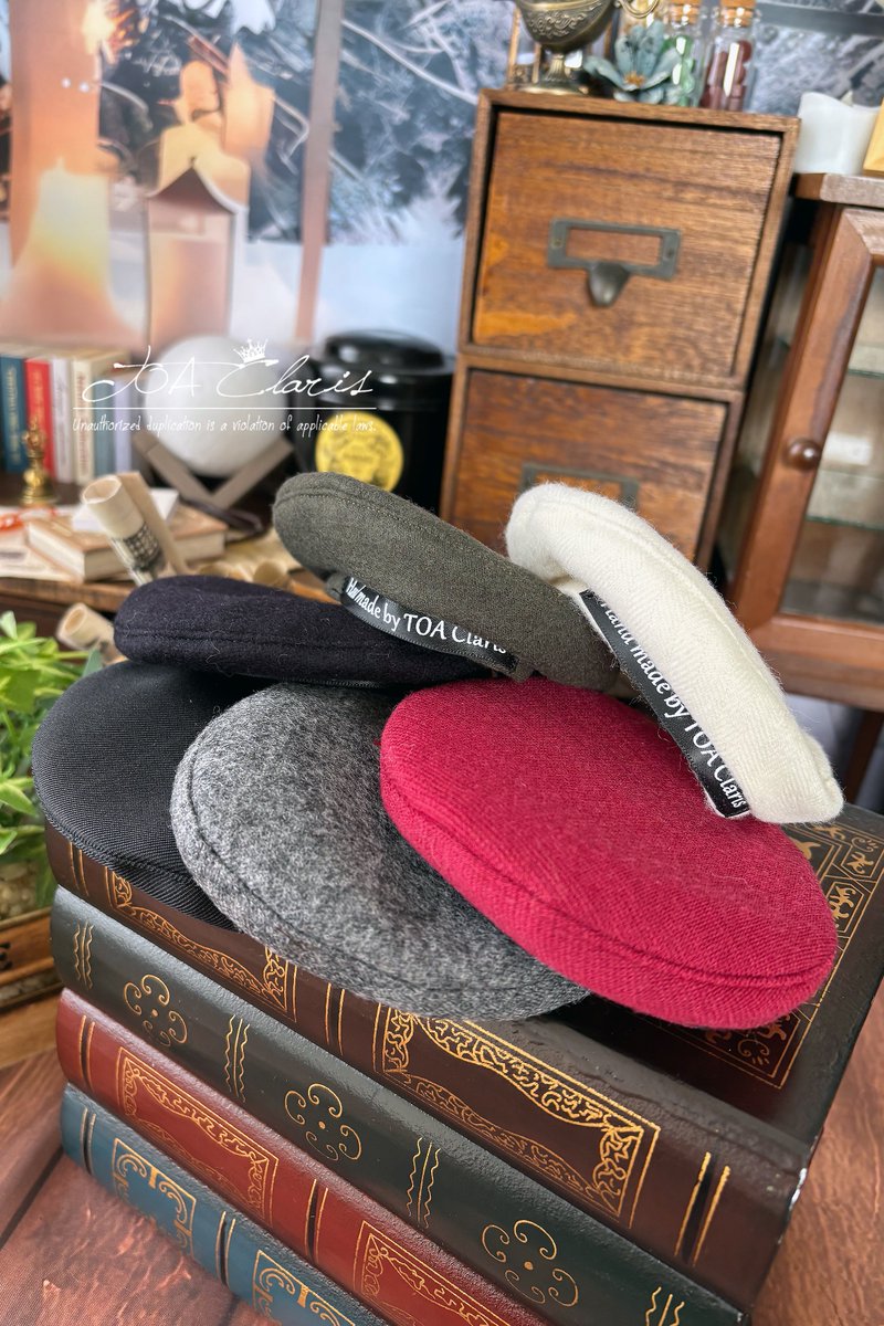 🎄ウール素材ベレー帽 1/3、1/4ドール対応（9インチ以下ヘッド非対応