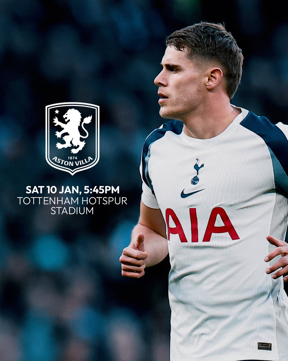 SpursOfficial's tweet photo. The date and time for our @EmiratesFACup clash with Aston Villa has been locked in 📆 https://t.co/sedNRRW1I0