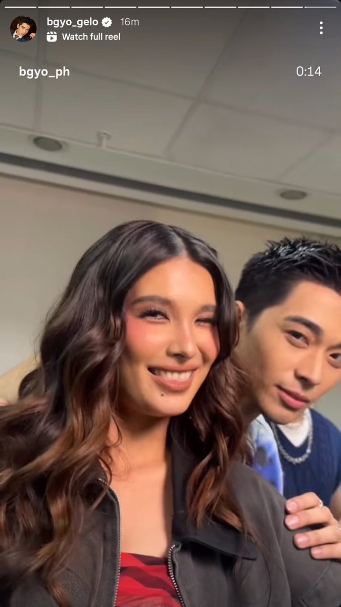 div_rkive's tweet photo. LMAO usually nahuhuli siyang mag-like/repost/restory ng bgyo contents but this time, he really made sure siya mauuna sa lima 😭 gets gets. naka-red ba naman tapos hazel eyes, nagandah—

#AnjGel https://t.co/64QajM99OM