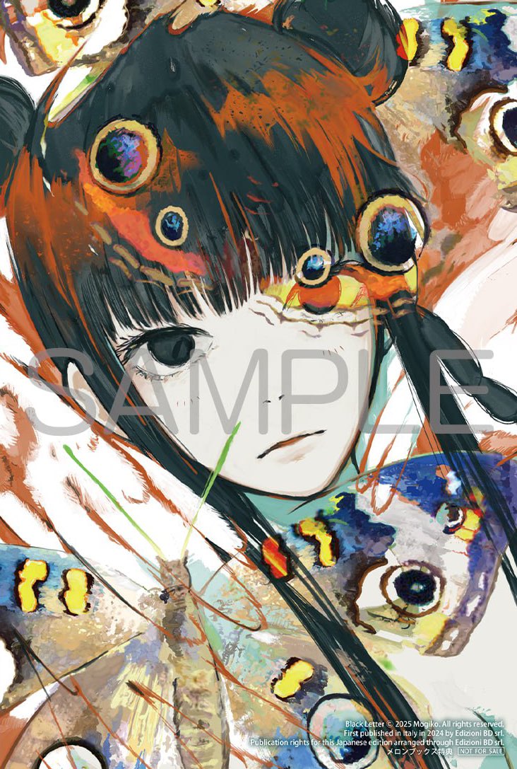 Illustration of 1 of the 2 cards that will come with the japanese version of Black Letter for <a href="/melonbooks/">メロンブックス＠速報ちゃん</a> ☺️

There will be also 2 more for <a href="/animateinfo/">株式会社アニメイト</a> ! 

Black Letter will come out in Japan this 23rd of December for Kadokawa 🇯🇵<a href="/kd_globalcomic/">グローバルコミック部</a> 

Thank you! 🙏🏻 
また会おうね 💞
