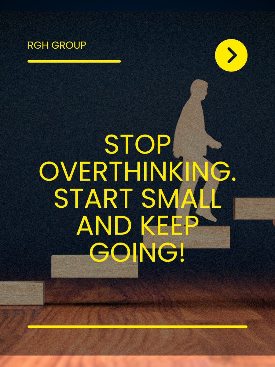 TheRGHGroup's tweet photo. Start small. Keep it simple.

Do it daily.

That’s how habits beat motivation.

#StartSmall #DailyAction #ConsistencyWins https://t.co/UF7IgfpGDG