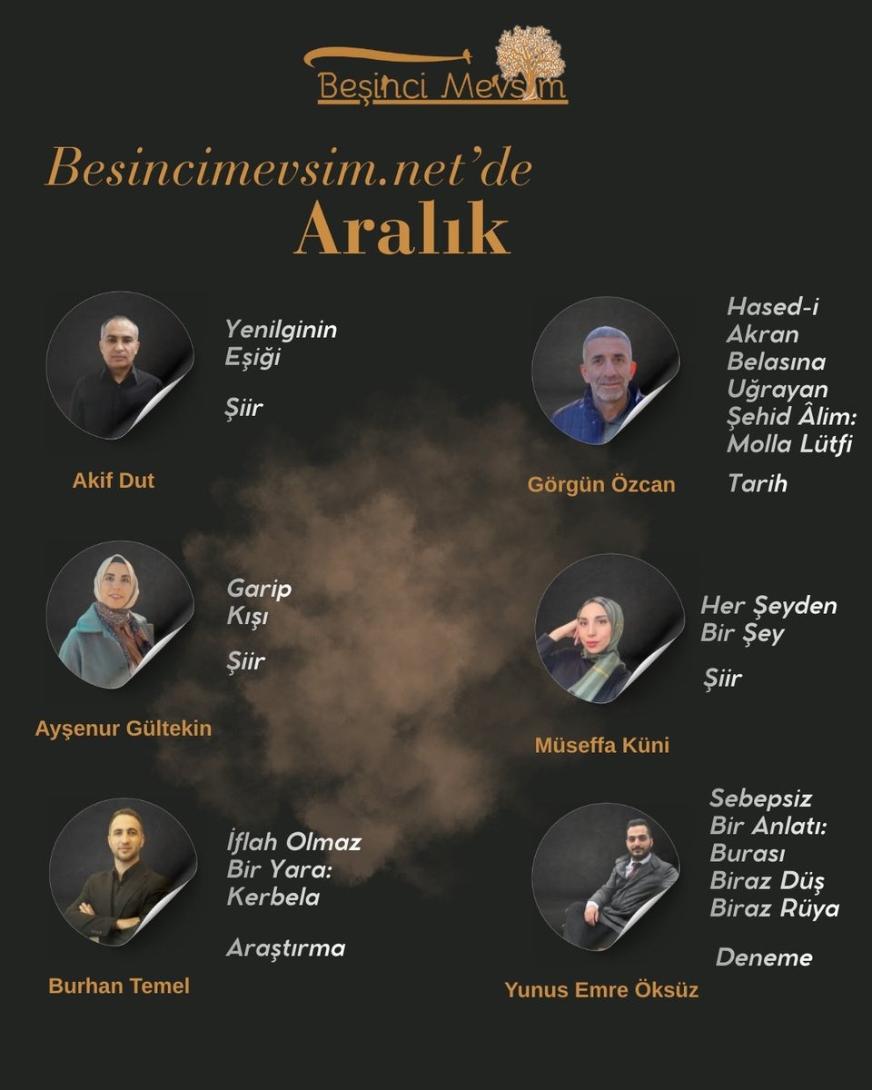 BesinciMevsimde's tweet photo. Aralık ayındaki iç çekişlerimizi https://t.co/NcjizkGCjV adresinden okuyabilirsiniz. 💐📌 https://t.co/sw2l4QFzbO