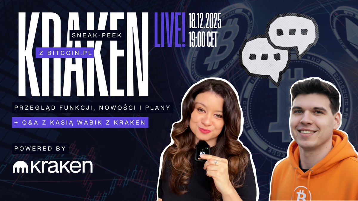 Akcje Apple lub Nvidii kupowane bezpośrednio za Bitcoina? Bez wychodzenia do fiatów? 🤯

Tak działa xStocks na giełdzie Kraken! 

Giełda-legenda rzuca prawdziwe wyzwanie bankom.

Dołącz do naszego LIVE z <a href="/MateuszCzarnyX/">Mateusz Czarny ♟️</a> i Kasią Wabik z <a href="/krakenfx_PL/">Kraken Poland 🇵🇱</a> już w najbliższy czwartek