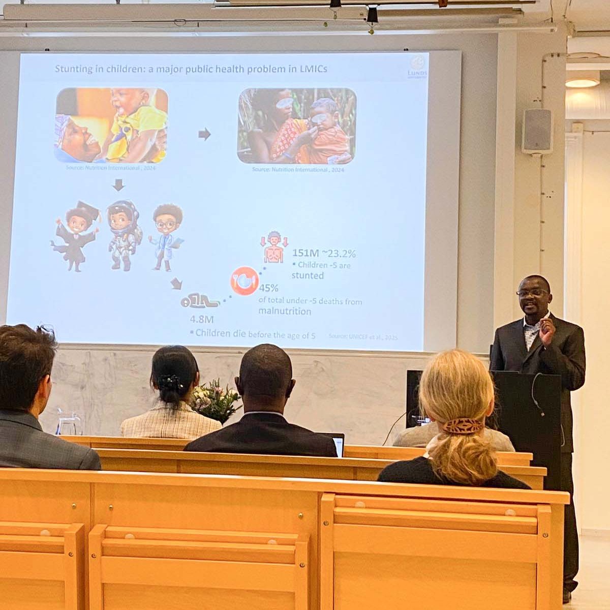 Another proud moment for <a href="/URSwedenProgram/">UR Sweden Programme</a>!

Congratulations to Dr. Gilbert Nduwayezu, who has successfully defended his PhD at <a href="/lunduniversity/">Lund University</a> in #Sweden.  

His research uses advanced #GeoAI tools to understand why child stunting differs from one community to another. This work