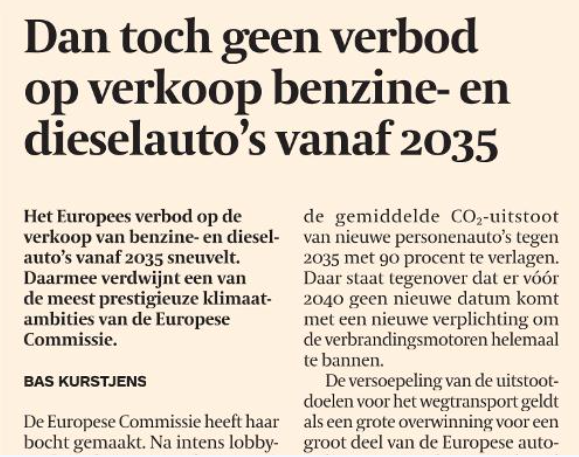 Het verstandigste dat we de afgelopen weken van de EU gezien hebben.