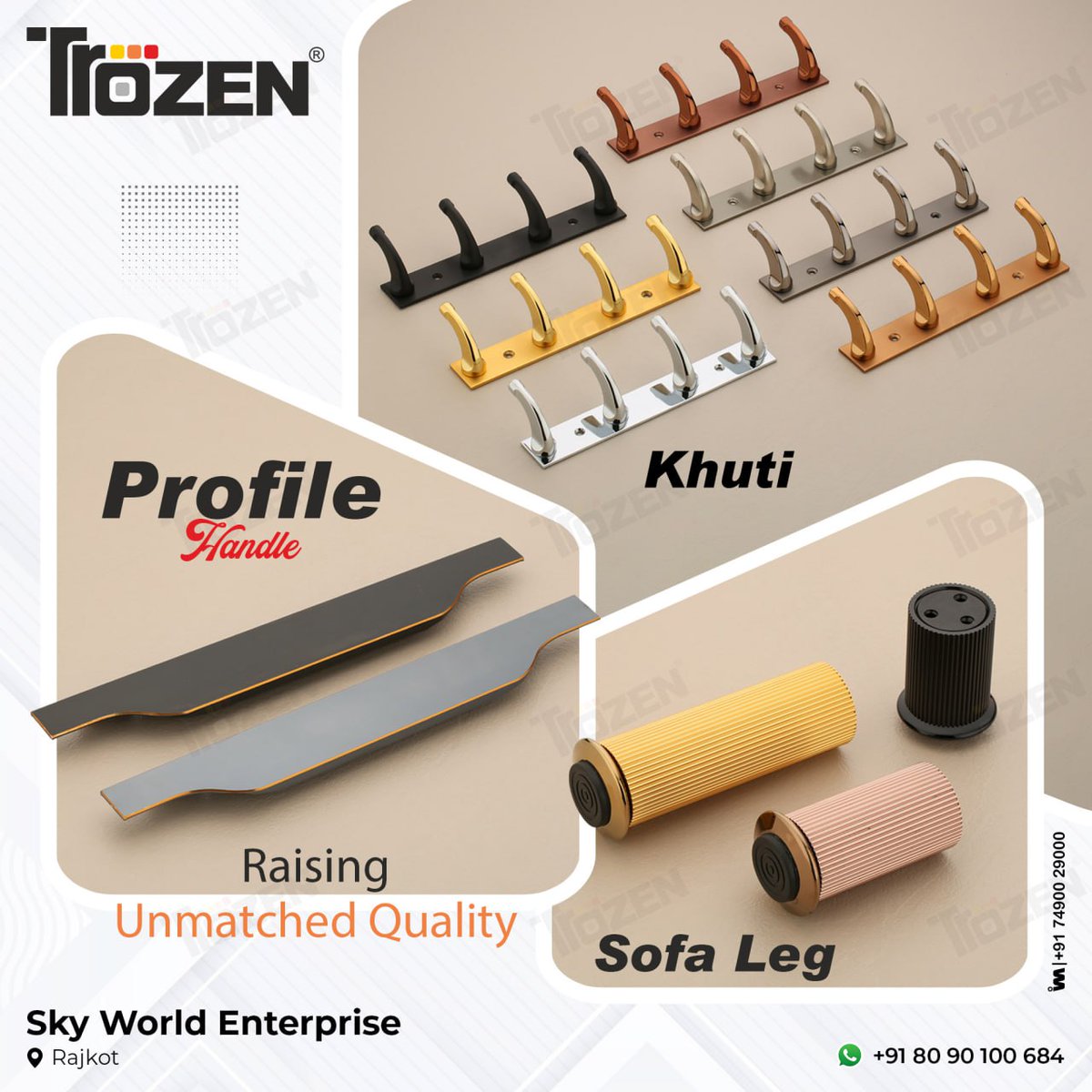 ibais_hardware's tweet image. SKY WORLD ENTERPRISE (RAJKOT)

For enquiry via WhatsApp click:
ibais.biz/8090100684

Customer Care :- +91 80 90 100 684
#trozen #skyworld #khutihardware #profilehandle #sofaleg #hardware #architecturalhardware #fittingproduct
.
@ibais_hardware