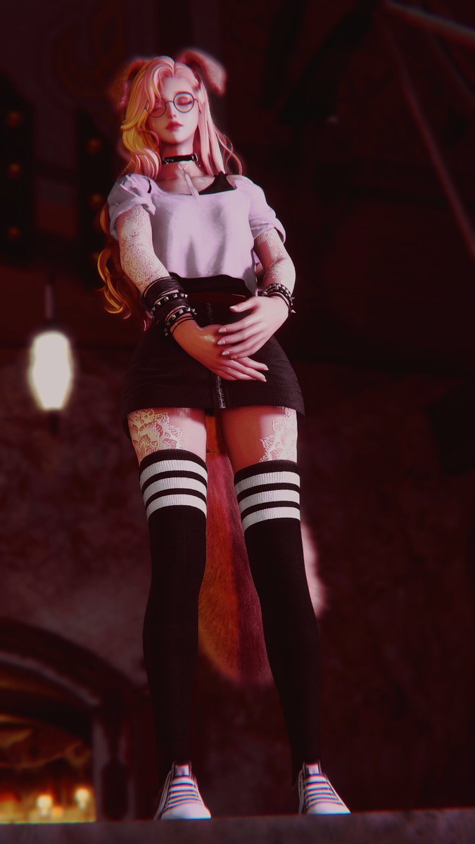 SillyCiri's tweet photo. This blonde bombshell is Daisy, she is obsessed with thigh highs and the colour yellow. She feels like its such a deep colour to experience and feel. She also loves rocks and pebbles~ https://t.co/MDGY1M70me