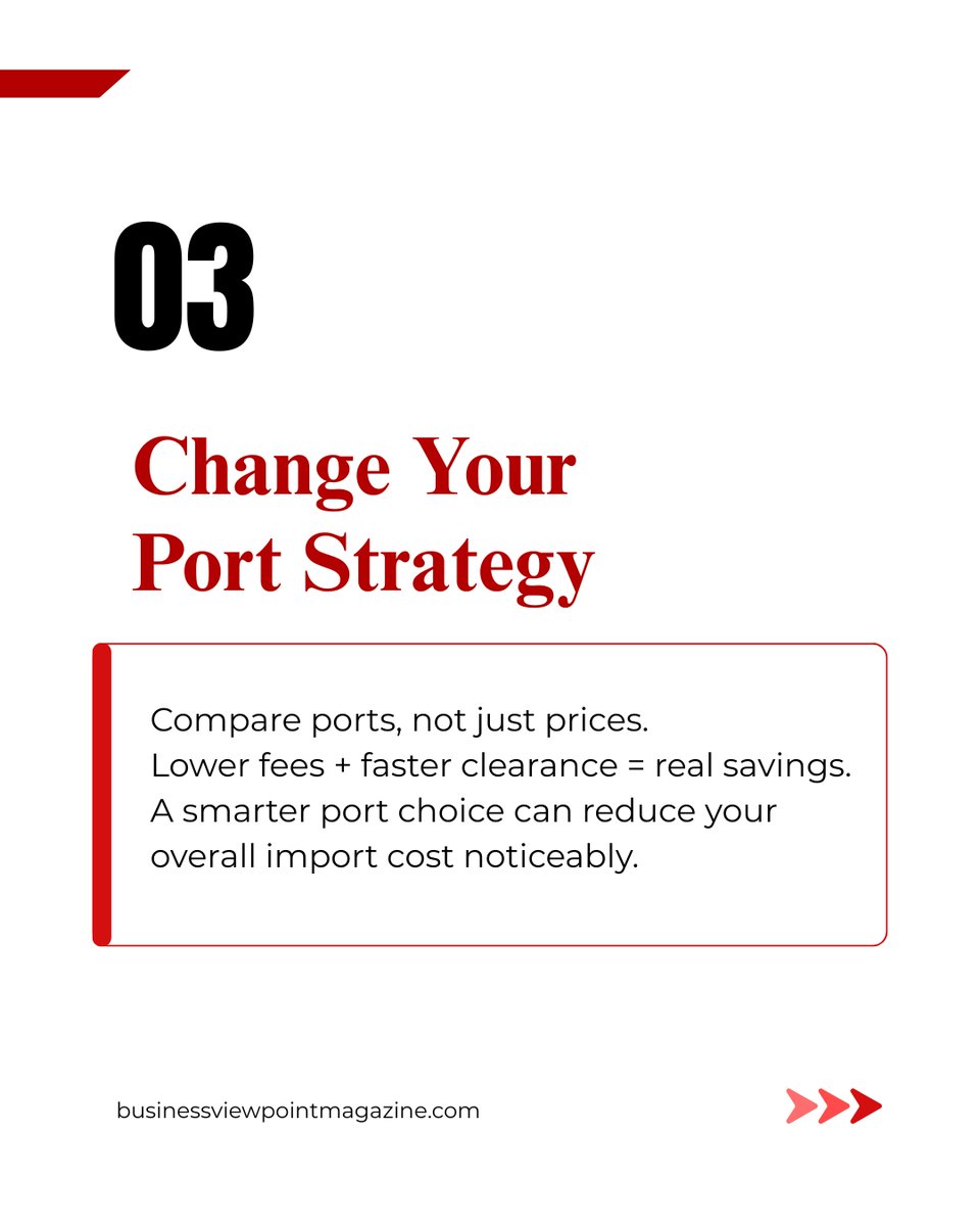 businessview01's tweet photo. You can save 8โ15% by renegotiating supplier terms, consolidating shipments, choosing better ports, and cutting hidden fees. These small steps make your import process smoother and far more cost-efficient.
#BusinessViewpoint #ImportStrategy #TradeTips #SupplyChainSavings https://t.co/aFcFuofBKq