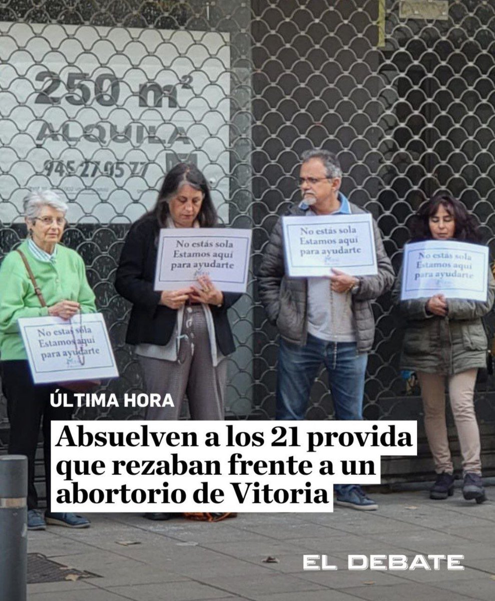 Absueltos del “delito” de rezar. 

#rezarnoesdelito #provida #soyprovida
#sialavida #cadavidaimporta