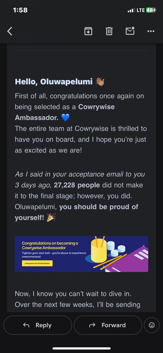 ofavour124's tweet photo. I’m excited to announce that I’ve been officially appointed as a Cowrywise Ambassador! 💙✨
I’m looking forward to promoting financial literacy, encouraging smart saving habits, and helping more people take charge of their money.

@Cowrywise https://t.co/GPqgT3Ihlw