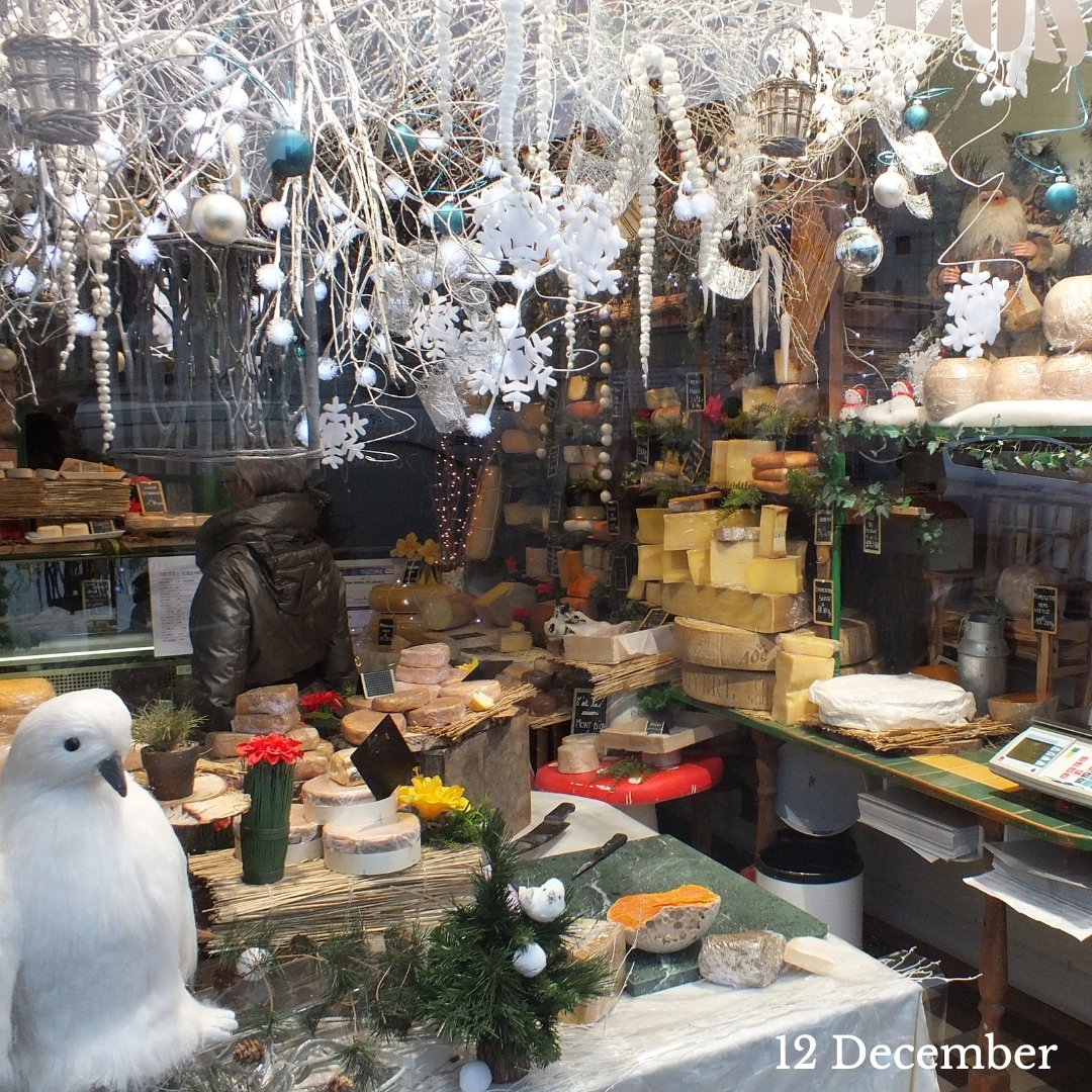 lifefrance's tweet photo. Advent Calendar Day 12 from #France in the festive fromagerie! 🧀💛🎄
#thegoodlifefrance https://t.co/ouEheqPL4j