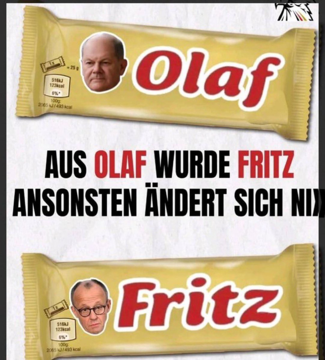1991 wurde ein Schokoriegel umbenannt, wobei die Werbeleute texteten: „Aus Raider wurde Twix, sonst ändert sich nix!”. Dieses Poster trifft den Kern: