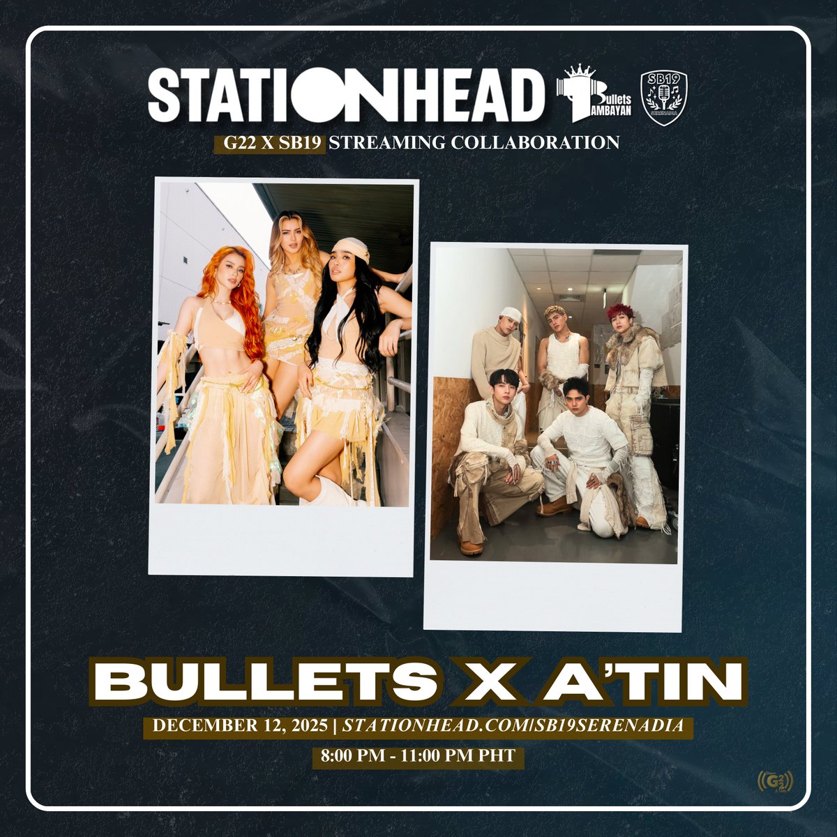 G22StreamVote_'s tweet photo. Handa na ba kayo sa pakiramDAM? ๐
PakiramDAM ng excitement na mapapasabi ka ng LAKUMPAKE! sa bad vibes kapag sinamahan niyo kami mamayang gabi sa #G22 x #SB19 stream collab! ๐ฅ
๐๏ธDEC 12 โ SB19 Serenadia
โฐ8PM-11PM
๐https://t.co/KP93Osnnoe
#BulletsTambay #G22_DissectionOfEve https://t.co/TXrll8COgY