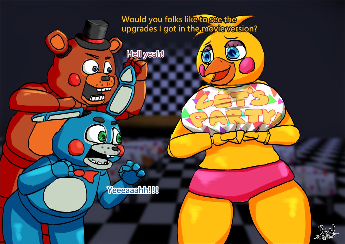 ThreeWenMouse's tweet photo. #fnaf2movie 
I drew some movie memes. https://t.co/HZx8JC83iN