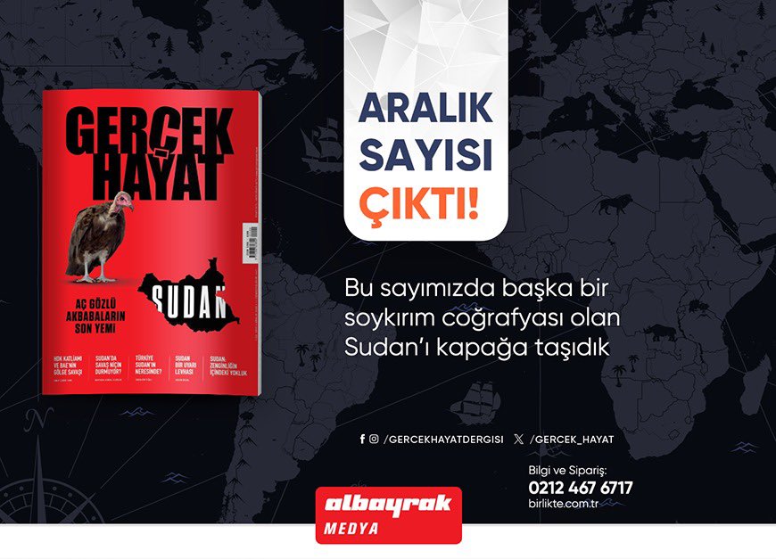 📌Gerçek Hayat Aralık Sayısı Çıktı!

📍Şimdi birlikte.com.tr

📍Bilgi ve Sipariş için; 0212 467 67 17

📍WhatsApp Sipariş Hattı: 0535 250 48 48
#dergi #dergilikheryerde #abonelikmerkezi #abone #dergiaboneliği #dergilerim #dergiokumak #dergiokuyorum #iyikidergilervar