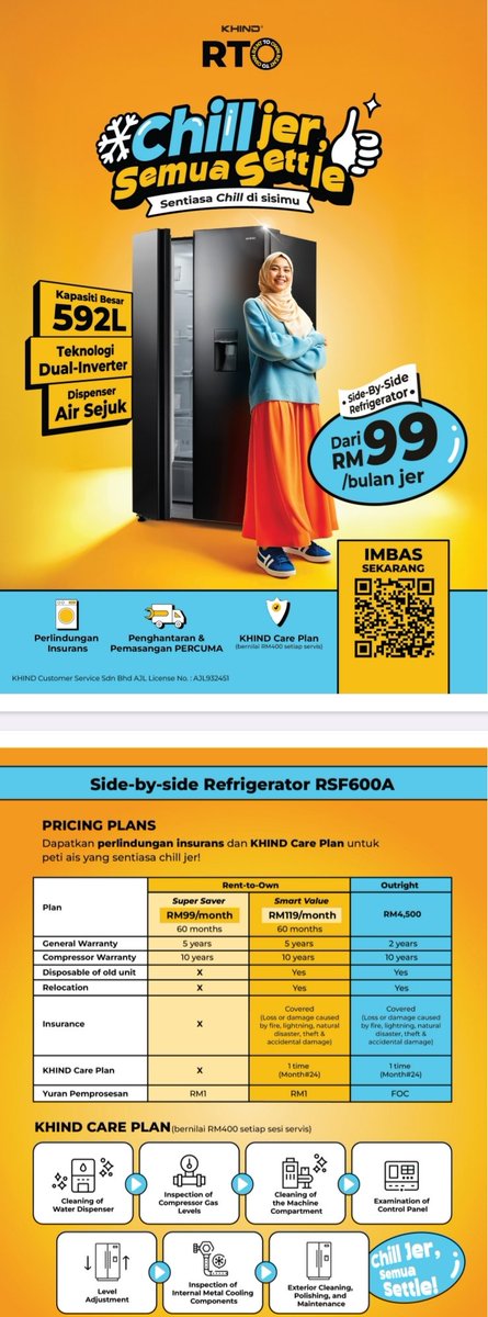 DeclearAj's tweet image. PraktikalDapatlah anda simpan lebih baaaanyak makanan dan minuman. Hanya dari RM99/bulan jer! Tunggu apa lagi?
✅ Deposit RM 1 sahaja
 Hubungi saya untuk maklumat lanjut 👍
wa.me/message/BSR2U4…

#KHINDRTO #RentToOwn #RTO #SenangJerSemuaSettle #ChillMaster #ChillJerSemuaSettle