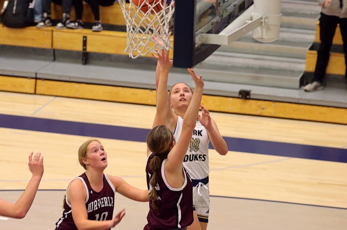YNT_Christian's tweet image. Unofficial #'s for @YorkDukeGBB:
@kinsleekern10 16 pts (4/10 FG), 8 reb, 2 stl
Harley Wardyn 12 pts (5/14 FG), 8 reb, stl
Mira Garrett 4 pts (2/4 FG), reb, stl
Bailey Bathen 3 pts
Murfee Nickels 2 pts, 8 reb, 2 stl
@k0chclaire 3 reb, 2 stl

Dukes hold Vikes to 11/49 (22%) on FGs.