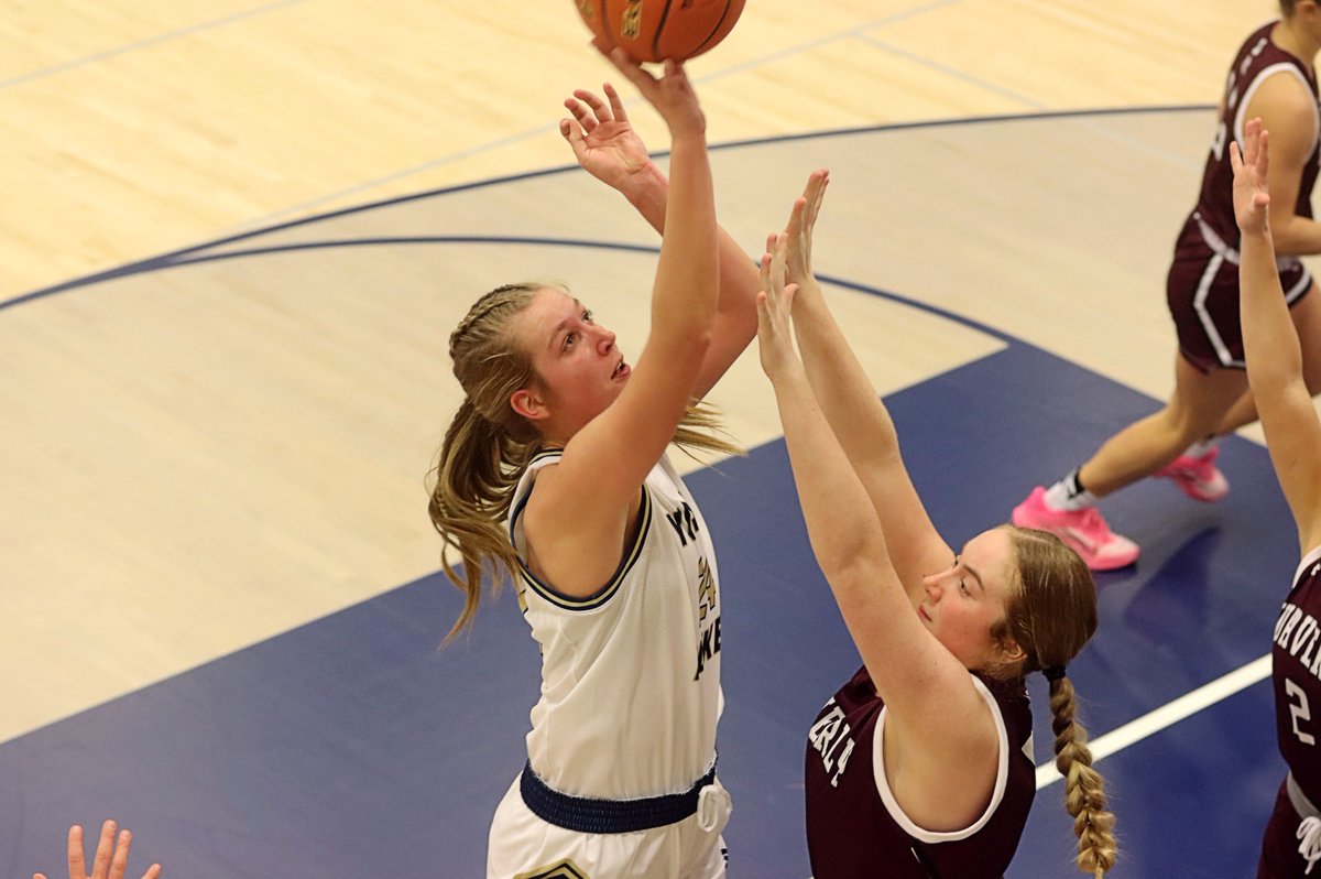 YNT_Christian's tweet image. Unofficial #'s for @YorkDukeGBB:
@kinsleekern10 16 pts (4/10 FG), 8 reb, 2 stl
Harley Wardyn 12 pts (5/14 FG), 8 reb, stl
Mira Garrett 4 pts (2/4 FG), reb, stl
Bailey Bathen 3 pts
Murfee Nickels 2 pts, 8 reb, 2 stl
@k0chclaire 3 reb, 2 stl

Dukes hold Vikes to 11/49 (22%) on FGs.