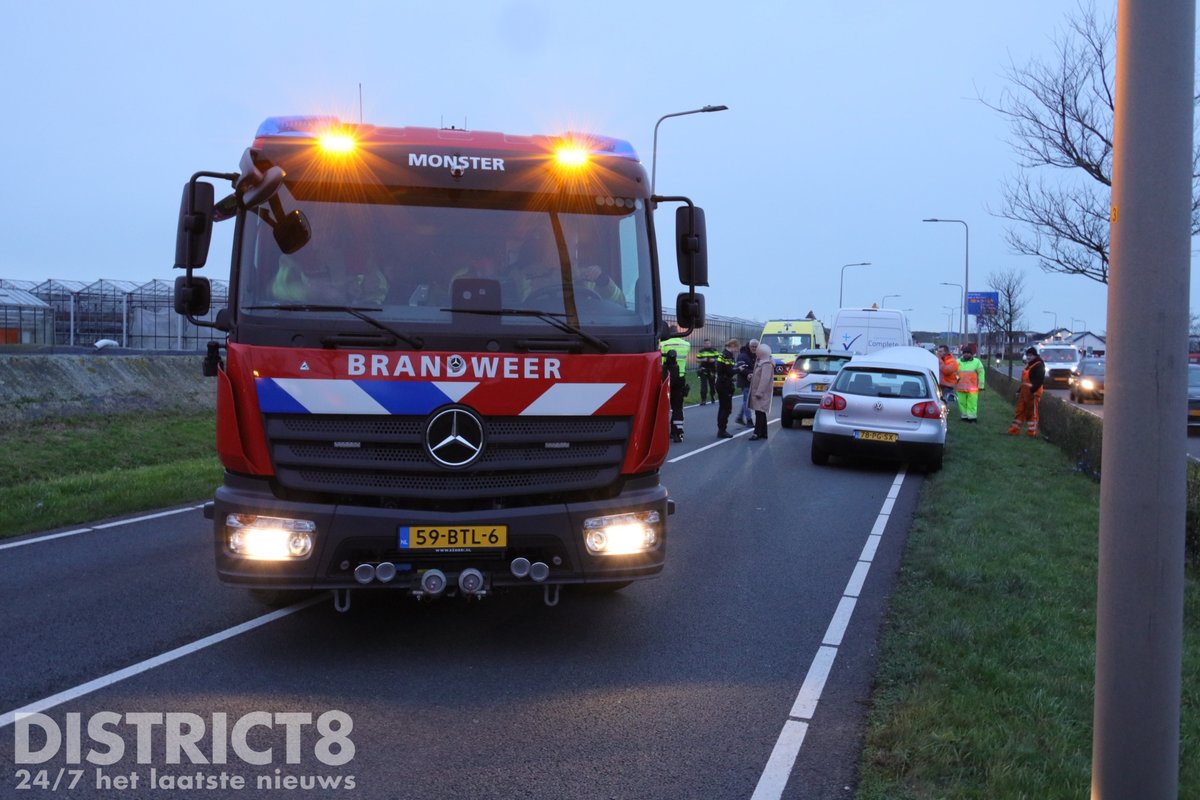 Kettingbotsing met gewonden op Koningin Julianaweg