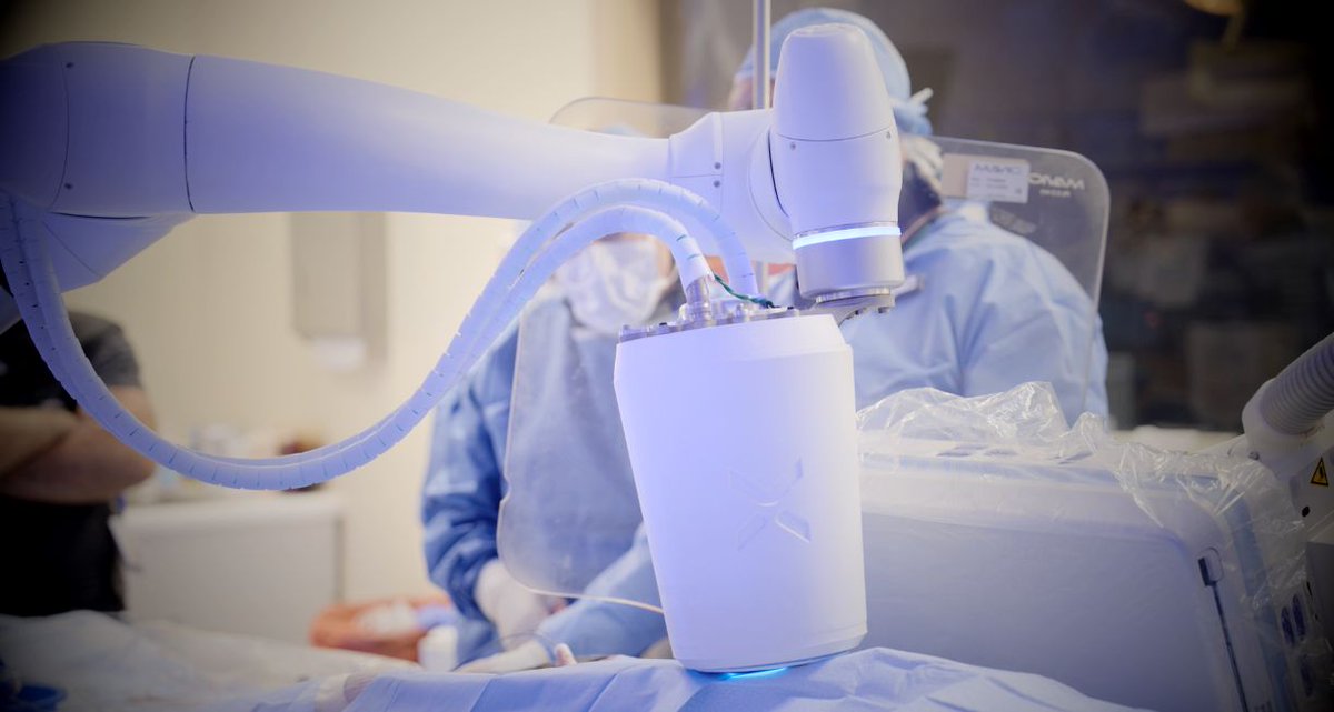 cmheunis's tweet photo. 🥇 Major milestone for @fluxrobots 
Flux 3 successfully completed its first magnetic stent navigation and deployment in a pre-clinical in-vivo study in Miami using Bentley BeGraft stents.
The first proven magnetic stent implantation in living vascular tissue 🧲 https://t.co/2I3BCXeolo