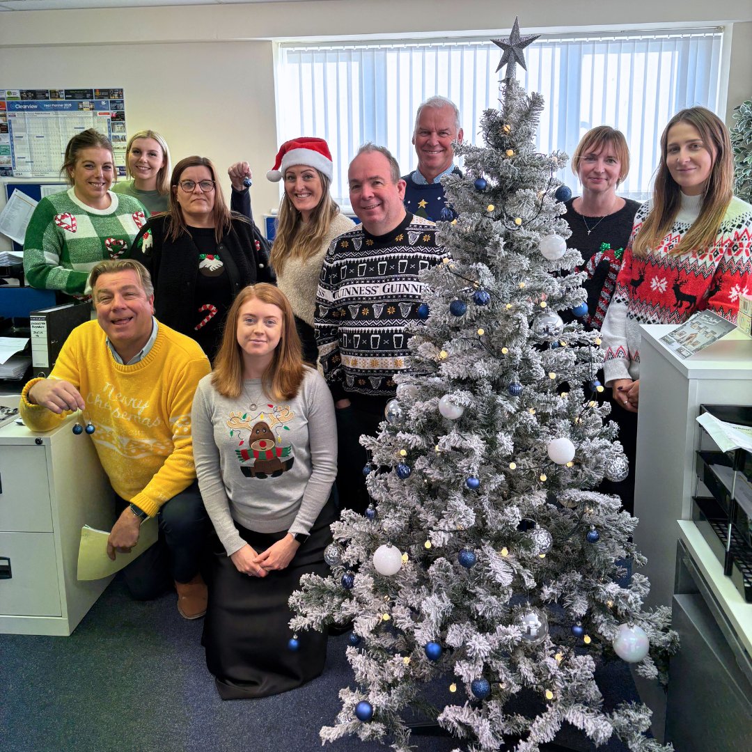 TheFasciaPlace's tweet photo. The obligatory Christmas jumper day photo 📸

From 'Merry Cheesemas' to Guinness Christmas jumpers, a great effort from the team at head office yesterday 👏❄️ https://t.co/MnUhJe1gk7