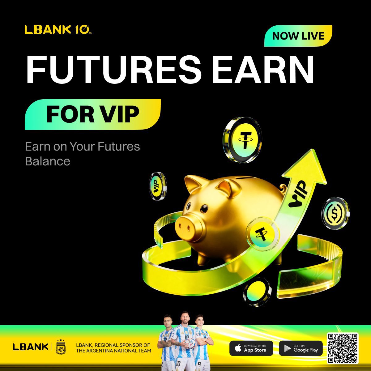 LBankSouthAsia's tweet image. 🚀 Exclusive VIP Offer: Futures Earn is LIVE!

Supercharge your capital with Futures Earn, LBank’s newest VIP only wealth product that offers up to 25% APR on your futures margin.

📈 Grow your futures capital with both yield and trading potential
Start now: