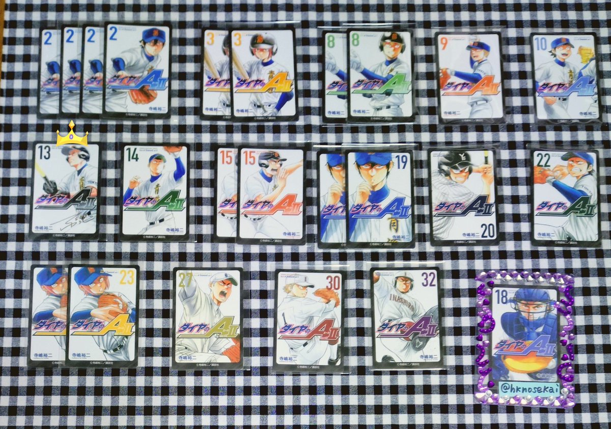 交換】ダイヤのA 原画展 メタル 缶バッジ ランダム カード 【譲】画像