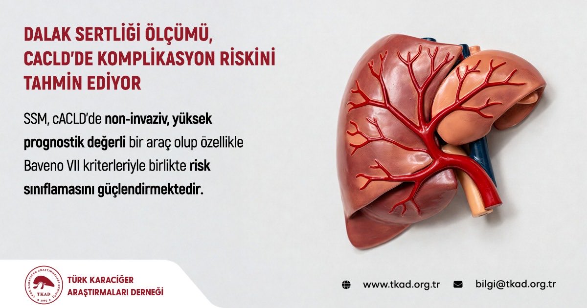 tkadorg's tweet image. 📍 Clinical Gastroenterology and Hepatology’de yayımlanan prospektif çalışma, dalak sertliği ölçümünün (SSM) cACLD hastalarında komplikasyon riskini öngörmede güçlü bir prognostik belirteç olduğunu gösteriyor.

Doi: 10.1016/j.cgh.2025.01.031