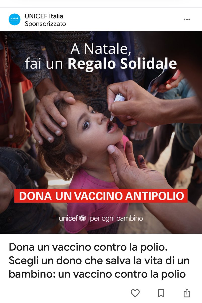 Ormai lo sanno anche i muri che il vaccino orale contro la polio è responsabile della malattia stessa. Non potendo essere ignoranza, è ovvio che sia malafede! Quindi a Natale #boicottaUnicef 
#12dicembre
#boicottaUnicef