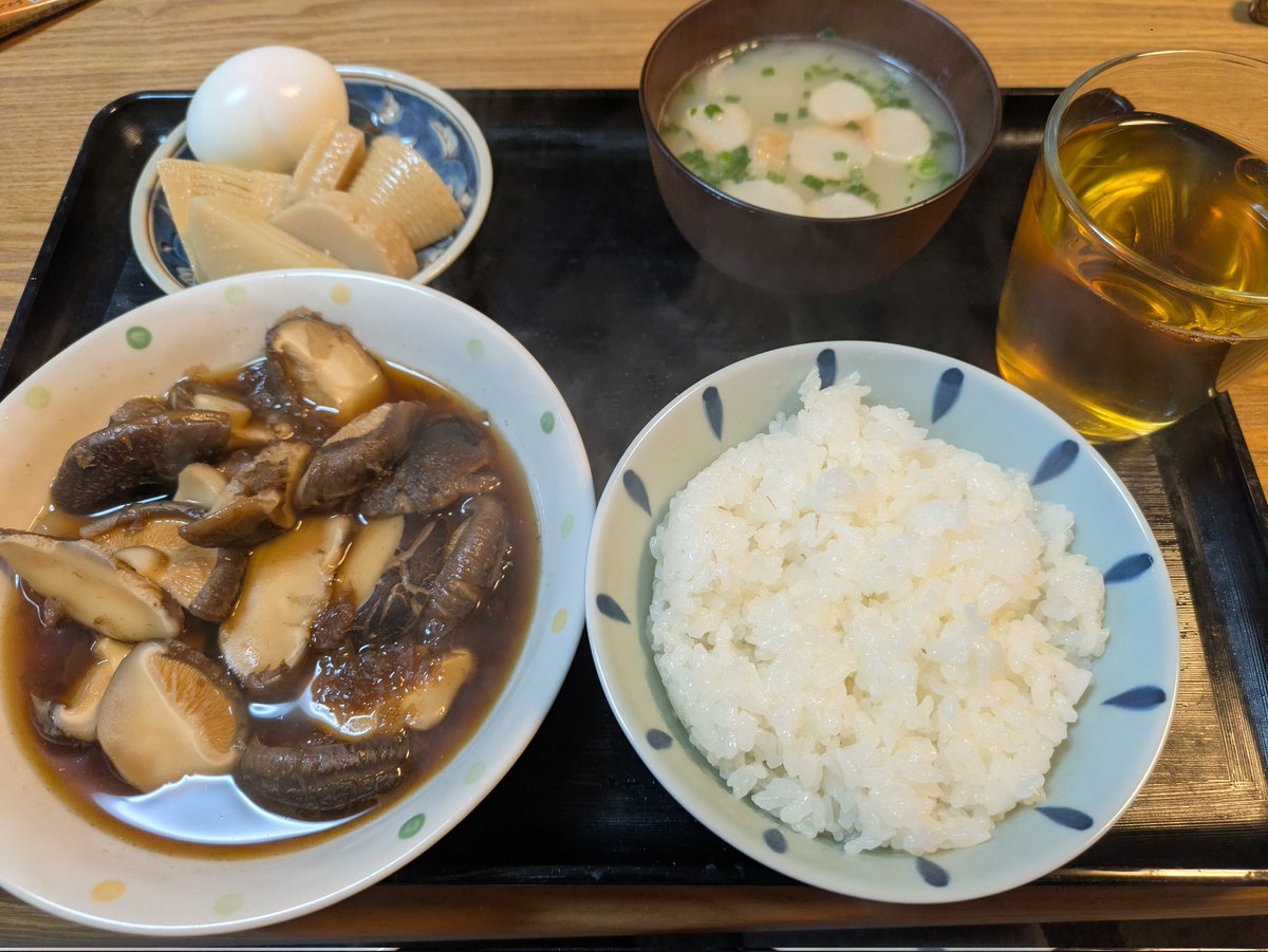 キノコたけのこ定食！