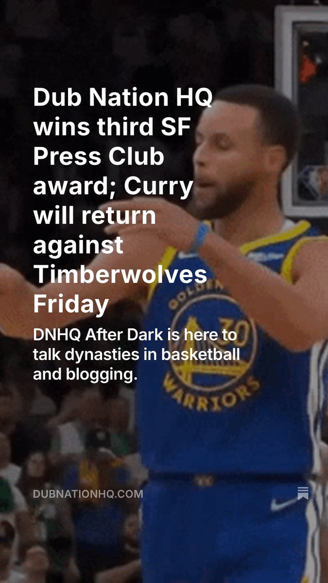 Shout out to my folks at
<a href="/TheDubNationHQ/">DubNationHQ.com</a>
for taking home a third
<a href="/SF_PressClub/">San Francisco Press Club</a>
award in four years! And thank you to everyone who supports us!

dubnationhq.com/p/dub-nation-h…