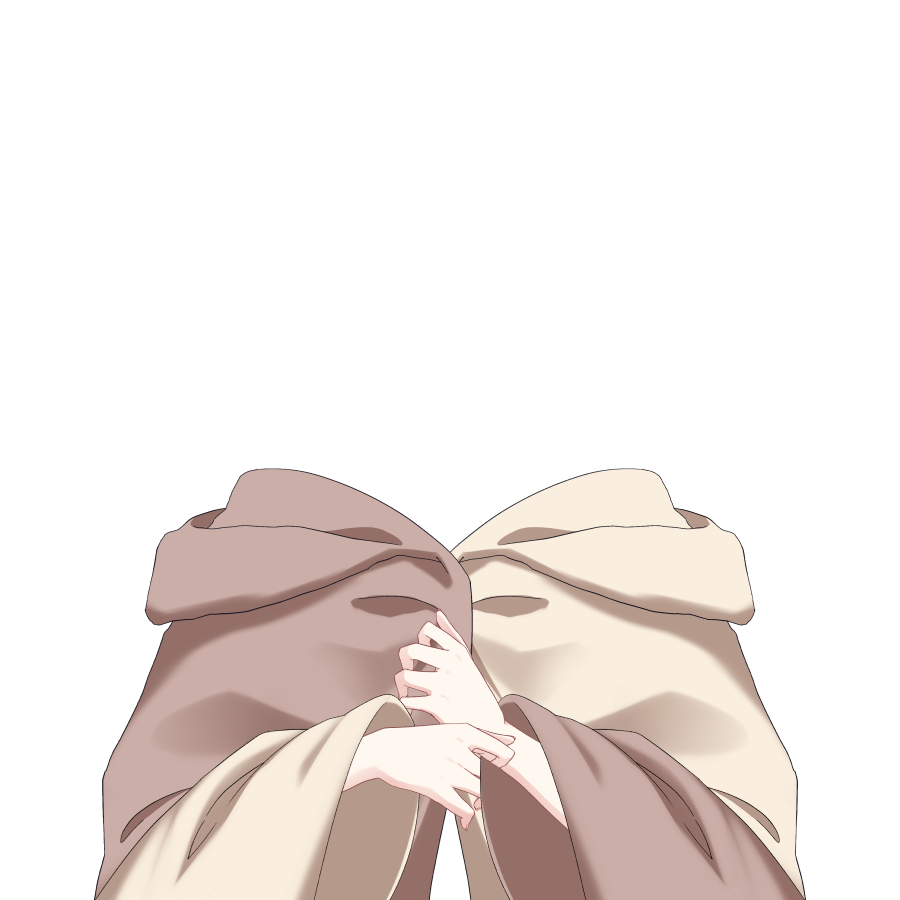 【🐾 素材配布 🐾】
上掛けに包まれる素材です！ 
ご自由にお使いください🫶

動画・配信での使用・加工◎
素材のみの無断転載＆販売❌
クレジット表記は任意ですが、していただけると嬉しいです☺️✨

↓カラー差分・商用利用はリプ欄から！↓