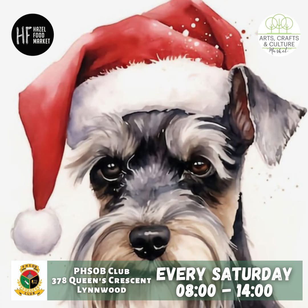 🎄 Hazel Food &amp; ACC Market – December Saturdays! 🎄

📍 Hazel Food &amp; ACC Market
🗓️ Every Saturday
🕗 08:00–14:00
📍 Queens Crescent, Lynnwood, Pretoria

#HazelFoodMarket #ShopLocal #DecemberMarket #SupportLocal #PretoriaEvents #FestiveSeason #WeekendMarket