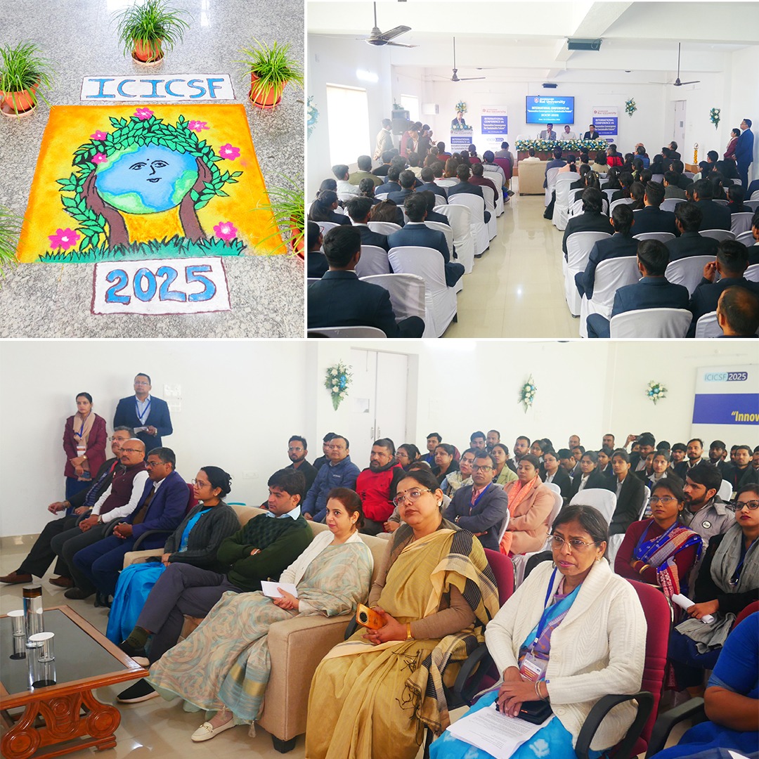 JhRaiUniv's tweet photo. A few glimpses of The International Conference on Innovative Convergence for Sustainable Future 2025 commenced with the auspicious lighting of the lamp and heartfelt welcomes.
#ICICSF #jru #jharkhandraiuniversityranchi #raicollegeranchi #raiuniversityranchi #SustainableFuture https://t.co/wFWLXkMgtM